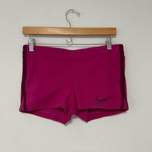 Nike Women's Magenta Athletic Short Shorts